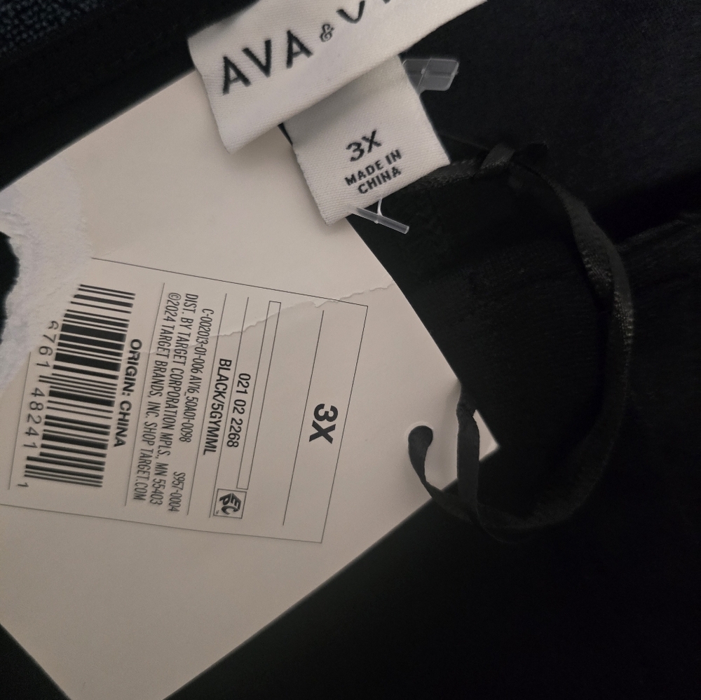 NWT Ava & Viv Womens Black Knit Corset Tank Top 3X - Picture 9 of 9